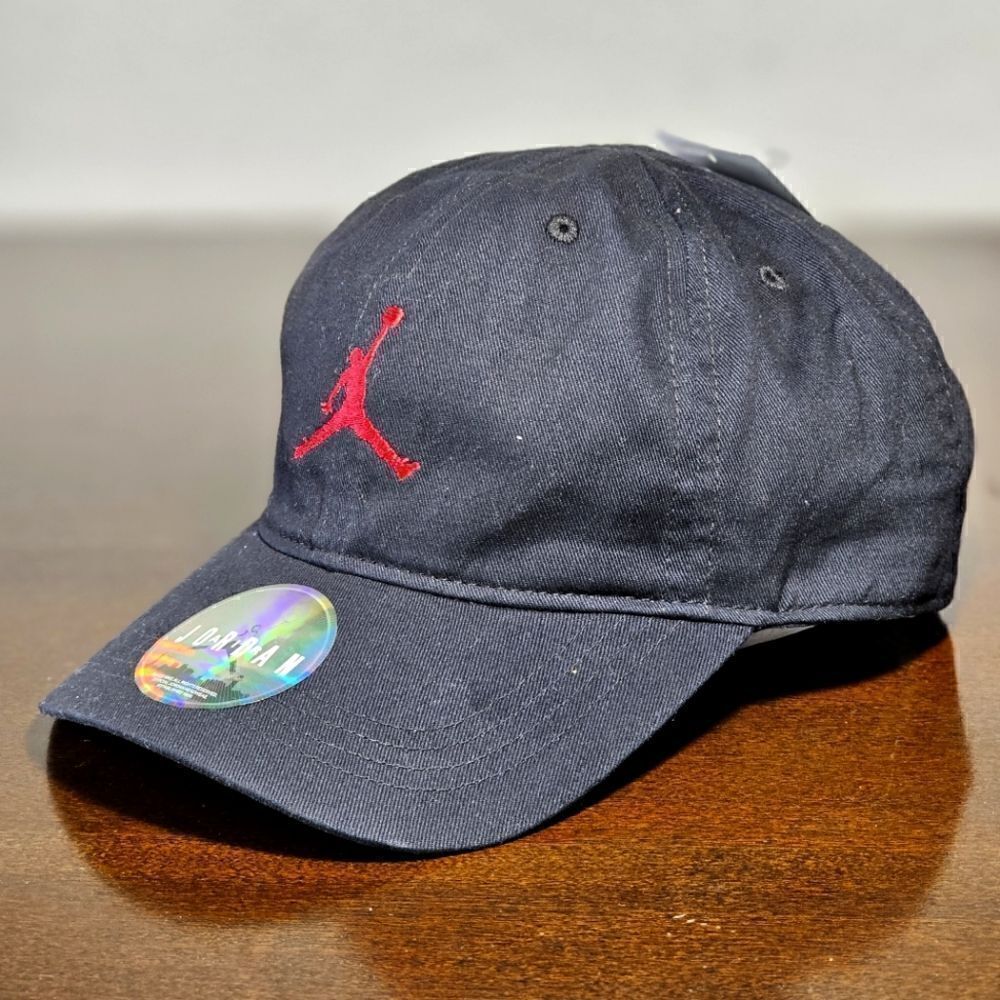 Air Jordan 1 2 3 4 11 Retro Bred Chicago Dad Hat Cap Black Red Cotton Cap New